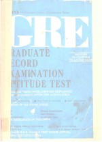 GRADUATE RECORD EXAMINATION APTITUDE TEXT