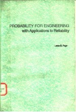 PROBABILITY FOR ENGINEERING WITH APPLICATIONS TO RELIABILITY