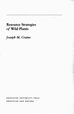 RESOURCE STRATEGIES OF WILD PLANTS