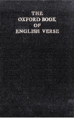 The Oxford Book of English Verse 1250-1918 New Edition