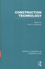 CONSTRUCTION TECHNOLOGY CRITICAL CONCEPTS IN CONSTRUCTION VOLUME IV