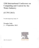 12TH INTERNATIONAL CONFERENCE ON COMPUTING AND CONTROL FOR THE WATER INDUSTRY (CCWI 2013) PERUGIA