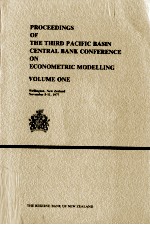 Proceedings of the Third Pacific Basin Central Bank Conference on Econometric Modelling