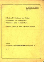 EFFECTS OF POLLUTANTS AND URBAN PARAMETERS ON ATMOSPHERIC DISPERSION AND TEMPERATURE