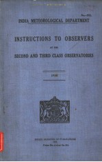 INSTRUCTIONS TO OBSERVERS AT THE SECOND AND THIRD CLASS OBSERVATORIES