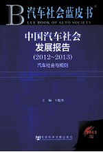 中国汽车社会发展报告  2012-2013