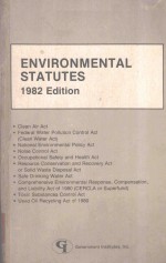 ENVIRONMENTAL STATUTES 1982 EDITION