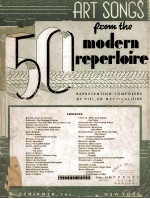 FIFTY ART SONGS FROM THE MODERN REPERTOIRE