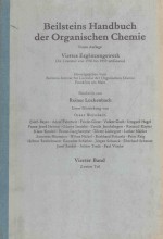 BEILSTEINS HANDBUCH DER ORGANISCHEN CHEMIE VIERTER BAND ZWEITER TEIL