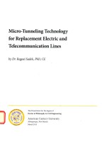 MICRO-TUNNELING TECHNOLOGY FOR REPLACEMENT ELECTRIC AND TELECOMMUNICATION LINES