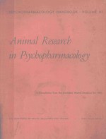 ANIMAL RESEARCH IN PSYCHOPHARMACOLOGY