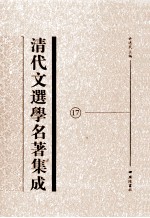 清代文选学名著集成  17