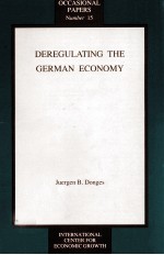 DEREGULATING THE GERMAN ECONOMY