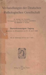 VERHANDLUNGEN DER DEUTSCHEN PATHOLOGISCHEN GESELLSCHAFT DREIUNDZWANZIGSTE TAGUNG