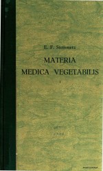 MATERIA MEDICA VEGETABILIS I