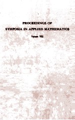 Proceedings of Symposia in Applied Mathematics Volume VIII Calculus of Variations and Its Applicatio