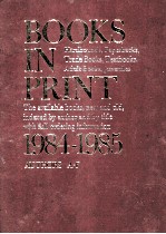 Books in print 1984-1985