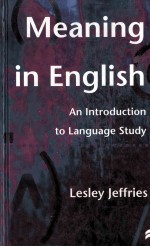 MEANING IN ENGLSIH:AN INTRODUCTION TO LANGUAGE STUDY