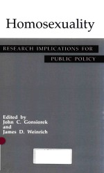 HOMOSEXUALITY RESEARCH IMPLICATIONS FOR PUBLIC POLICY