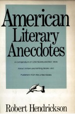 AMERICAN LITERARY ANECDOTES