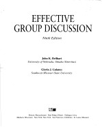 EFFECTIVE GROUP DISCUSSION  NINTH EDITION