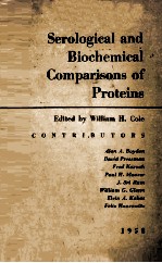 Serological and Biochemical Comparisons of Proteins