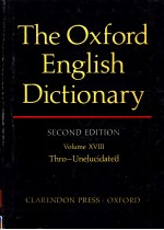 THE OXFORD ENGLISH DICTIONARY  SECOND EDITION  VOLUME 18