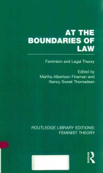 AT THE BOUNDARIES OF LAW FEMINISM AND LEGAL THEORY VOLUME 1