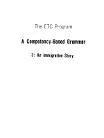 THE ETC PROGRAM  A COMPETENCY-BASED GRAMMAR  3:AN IMMIGRATION STORY