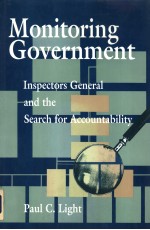 MONITORING GOVERNMENT  INSPECTORS GENERAL AND THE SEARCH FOR ACCOUNTABLITY