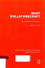 MARY WOLLSTONECRAFT: AN ANNOTATED BIBLIOGRAPHY