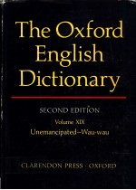 THE OXFORD ENGLISH DICTIONARY  SECOND EDITION  VOLUME 19