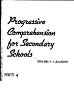 PROGRESSIVE COMPREHENSION FOR SECONDARY SCHOOLS  BOOK 4