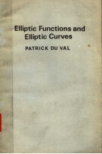 ELLIPTIC FUNCTIONS AND ELLIPTIC CURVES