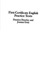 FIRST CERTIFICATE ENGLISH PRACTICE TESTS