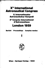 10TH INTERNATIONAL ASTRONAUTICAL CONGRESS LONDON 1959  1