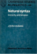 Natural syntax:iconicity and erosion