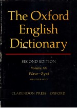 THE OXFORD ENGLISH DICTIONARY  SECOND EDITION  VOLUME 20