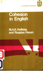 COHESION IN ENGLISH