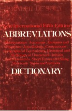 NEW INTERNATIONAL FIFTH EDITION ABBREVIATIONS DICTIONARY