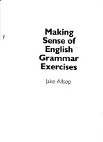 MAKING SENSE OF ENGLISH GRAMMAR EXERCISES