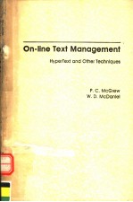 ON-LINE TEXT MANAGEMENT  HYPERTEXT AND OTHER TECHNIQUES