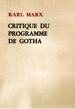 CRITIQUE DU PROGRAMME DE GOTHA