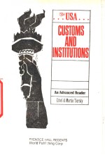 CUSTOMS AND INSTITUTIONS  AN ADVANCED READER