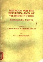 METHODS FOR THE DETERMINATION OF VITAMINS IN FOOD