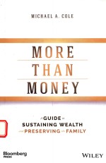 MORE THAN MONEY A GUIDE TO SUSTAINING WEALTH AND PRESERVING THE FAMILY