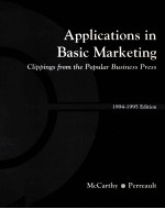 APPLICATIONS IN BASIC MARKETING CLIPPINGS FROM THE POPULAR BUSINESS PRESS  1994-1995 EDITION