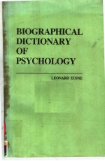 BIOGRAPHICAL DICTIONARY OF PSYCHOLOGY