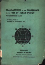 INTERNATIONAL CONFERENCE ON THE USE OF SOLAR ENERGY-THE SCIENTIFIC BASIS VOLUME Ⅳ PHOTOCHEMICAL PROC