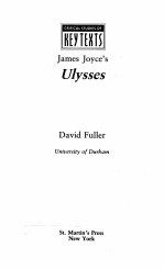 CRITICAL STUDIES OF JAMES JOYCE'S ULYSSES